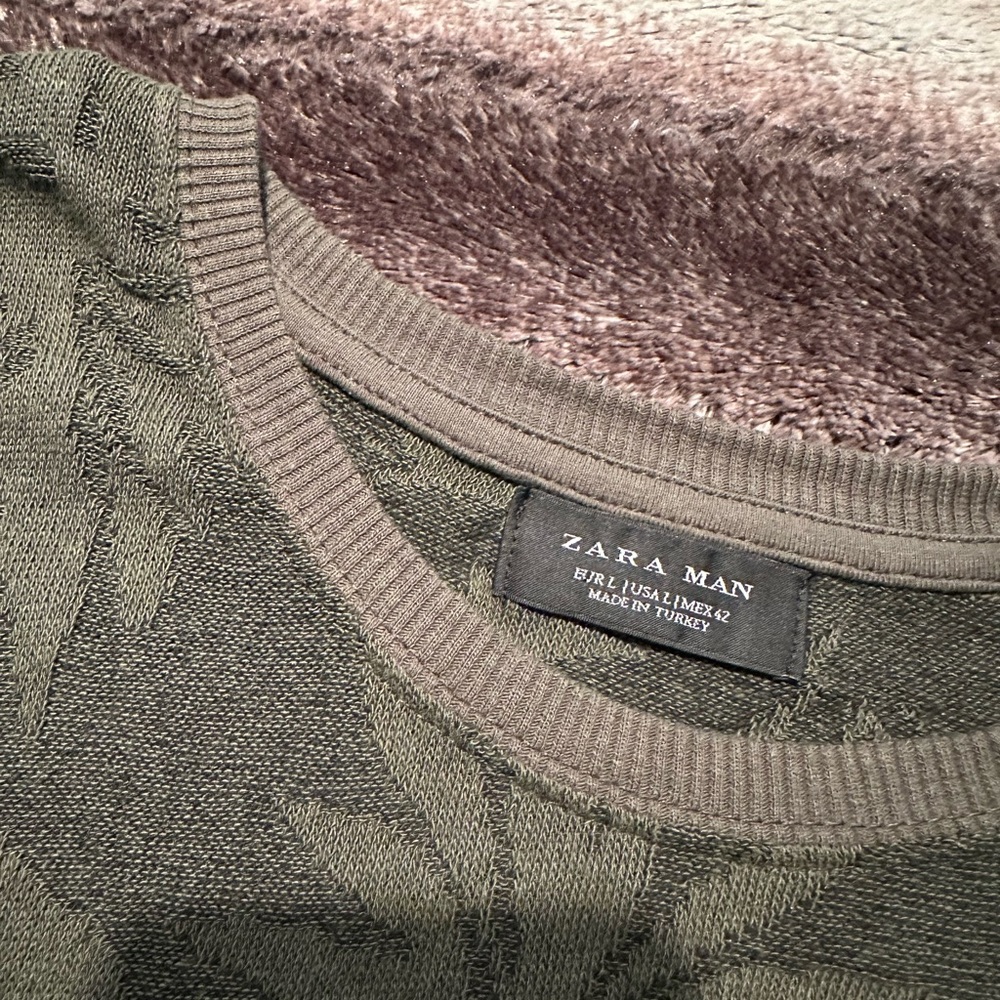 3x$25🛍️ Zara Man short sleeve Green Shirt Thin matetial - Picture 3 of 4